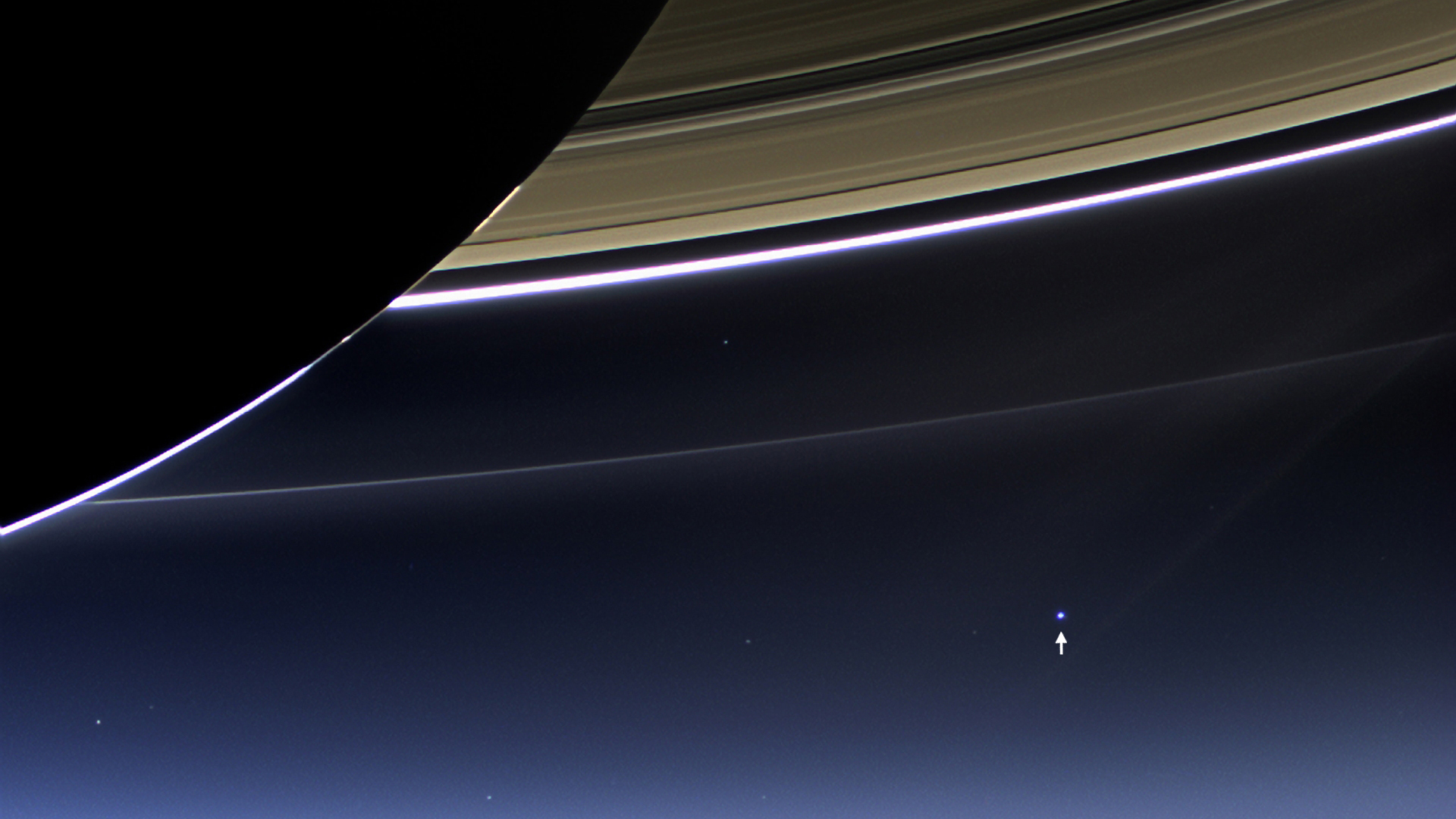 La nave Cassini nos vio así